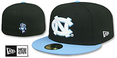 North Carolina NCAA TEAM-BASIC Black-Sky Fitted Hat by New Era