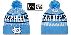 North Carolina STRIPED Knit Beanie Hat by New Era