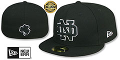 Notre Dame NCAA TEAM-BASIC Black-White Fitted Hat by New Era