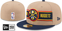 Nuggets 2024 NBA DRAFT Camel-Navy Fitted Hat by New Era