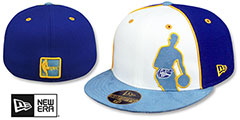 Nuggets NBA SILHOUETTE PINWHEEL White-Royal-Sky Fitted Hat by New Era