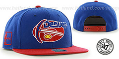 Nuggets SURE-SHOT SNAPBACK Royal-Red Hat by Twins 47 Brand