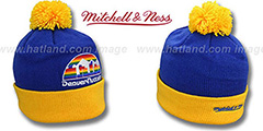 Nuggets XL-LOGO BEANIE Royal by Mitchell and Ness