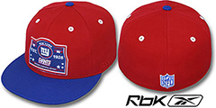 NY Giants 2T ESTABLISHED Red-Royal Fitted Hat by Reebok