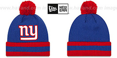 NY Giants CHILLER FILLER BEANIE Royal-Red by New Era