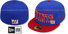 NY Giants NFL 2T CHOP-BLOCK Royal-Red Fitted Hat by New Era