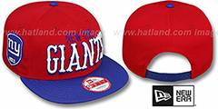 NY Giants NFL ENGLISH-WORD SNAPBACK Red-Royal Hat by New Era