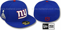 NY Giants SUPER BOWL CHAMPS XLVI Royal Fitted Hat by New Era