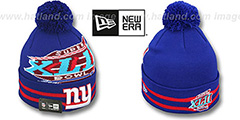 NY Giants SUPER BOWL XLII Royal Knit Beanie Hat by New Era