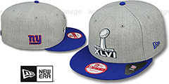 NY Giants SUPER BOWL XLVI SNAPBACK Grey-Royal Hat by New Era