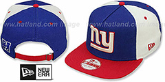 NY Giants TRIPLE MELTON STRAPBACK Royal-White-Red Hat by New Era