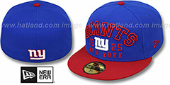 NY Giants WORD-KNOCK Royal-Red Fitted Hat by New Era