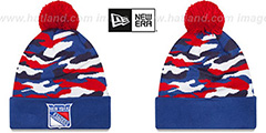 NY Rangers CAMO CAPTIVATE Knit Beanie Hat by New Era