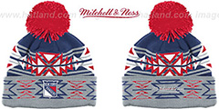 NY Rangers GEOTECH Knit Beanie by Mitchell and Ness