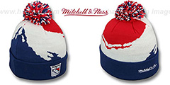 NY Rangers PAINTBRUSH BEANIE by Mitchell and Ness