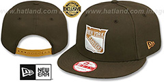 NY Rangers TEAM-BASIC SNAPBACK Brown-Wheat Hat by New Era