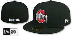 Ohio State NCAA TEAM-BASIC Black Fitted Hat by New Era