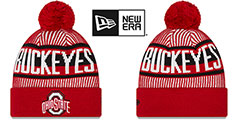 Ohio State STRIPED Knit Beanie Hat by New Era