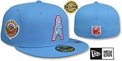 Oilers 1996 PRO BOWL SIDE-PATCH Sky Fitted Hat by New Era