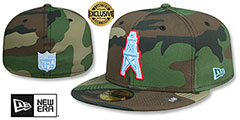 Oilers NFL TEAM-BASIC Army Camo Fitted Hat by New Era