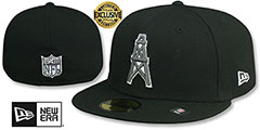 Oilers NFL TEAM-BASIC FADEOUT Black Fitted Hat by New Era