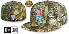 Oilers NFL THROWBACK TEAM-BASIC Realtree Camo Fitted Hat by New Era