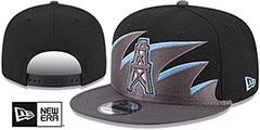 Oilers NFL THROWBACK TIDAL WAVE SNAPBACK Black-Charcoal Hat by New Era