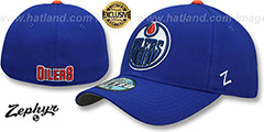 Oilers SHOOTOUT Royal Fitted Hat by Zephyr