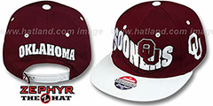 Oklahoma 2T FLASHBACK SNAPBACK Burgundy-White Hat by Zephyr