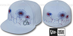 Orioles CITY-SKYLINE FIREWORKS White Fitted Hat by New Era