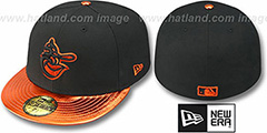 Orioles COOP VIZATION Black-Orange Fitted Hat by New Era