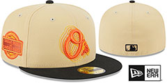 Orioles ILLUSION SIDE-PATCH Gold-Black Fitted Hat by New Era