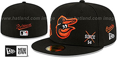 Orioles MULTI-AROUND Black Fitted Hat by New Era