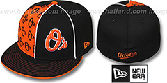 Orioles MULTIPLY Black-Orange Fitted Hat by New Era