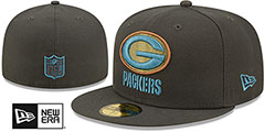 Packers COLOR PACK MULTI Charcoal Fitted Hat by New Era