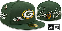 Packers HISTORIC CHAMPIONS Green Fitted Hat by New Era