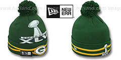 Packers SUPER BOWL XLV Green Knit Beanie Hat by New Era