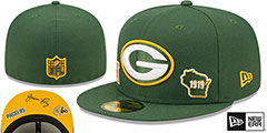 Packers TRIPLE THREAT IDENTITY Green Fitted Hat by New Era