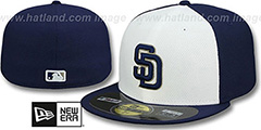 Padres 2014 DIAMOND-TECH BP White-Navy Hat by New Era