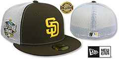 Padres 2016 ASG MESH-BACK SIDE-PATCH Brown-White Fitted Hat by New Era