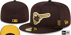 Padres 2024 ONFIELD CLUBHOUSE Heather Brown Fitted Hat by New Era