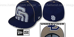 Padres BIG-UNDER Navy Fitted Hat by New Era