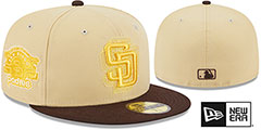 Padres ILLUSION SIDE-PATCH Gold-Brown Fitted Hat by New Era