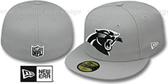 Panthers NFL TEAM-BASIC Grey-Black-White Fitted Hat by New Era