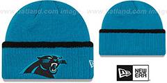 Panthers RIBBED-UP Blue Knit Beanie Hat by New Era