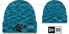 Panthers TEAM-CRAZE Blue-Black Knit Beanie Hat by New Era