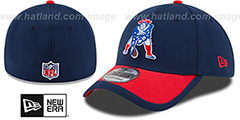 Patriots 2015 NFL THROWBACK STADIUM FLEX Navy-Red Hat by New Era