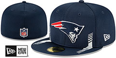 Patriots 2021 NFL SIDELINE HOME Navy Fitted Hat by New Era