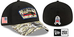 Patriots 2021 SALUTE-TO-SERVICE FLEX Black-Desert Hat by New Era