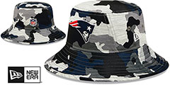 Patriots 2022 CAMO NFL TRAINING CAMP BUCKET Hat by New Era